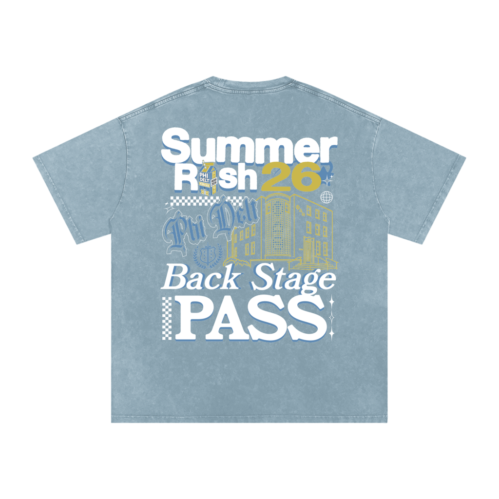 Snow Washed Oversized Cotton T-Shirt