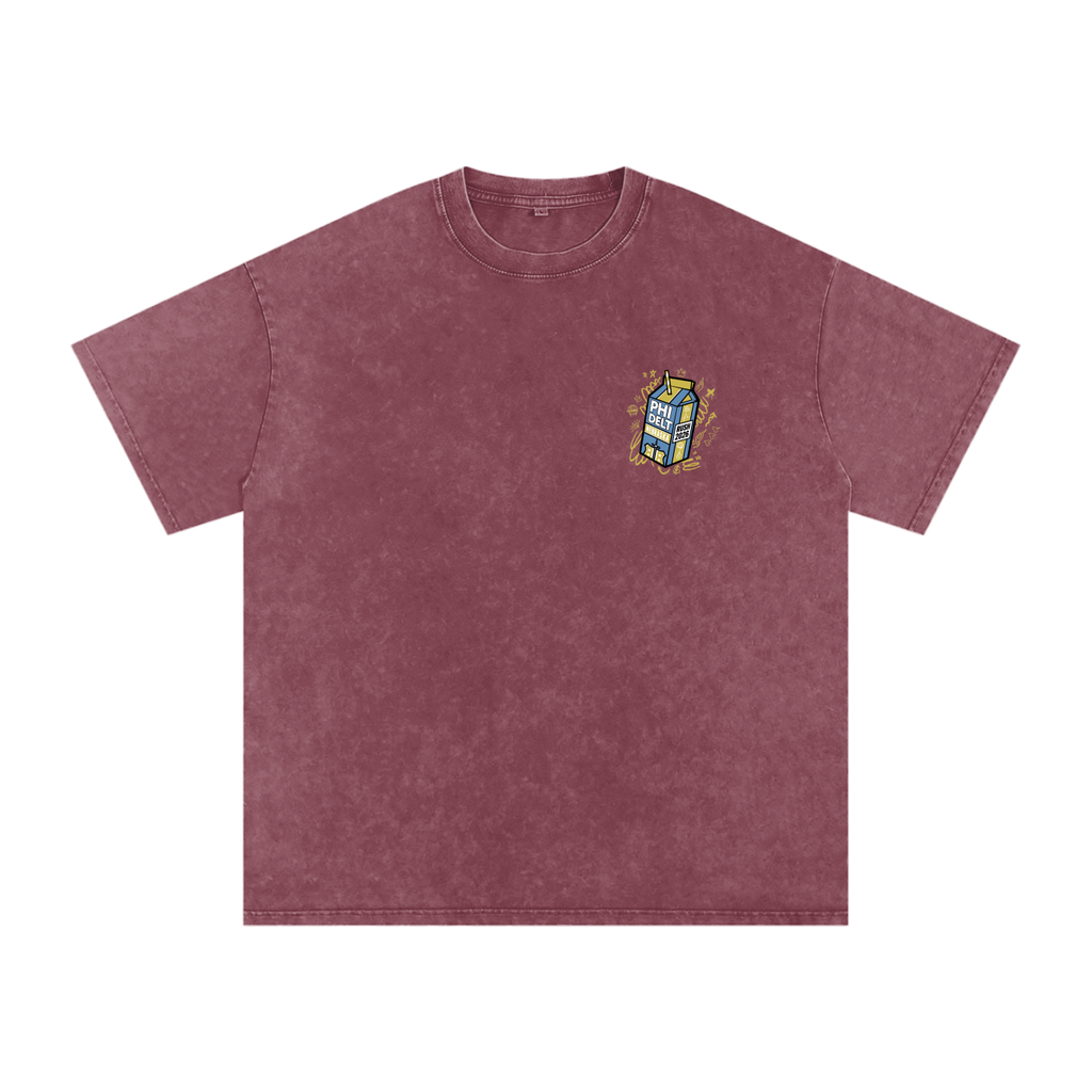 Snow Washed Oversized Cotton T-Shirt